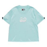 FILA FUSION Logo Printing Round Neck Sports Short Sleeve Light Blue T11W133104F-LB