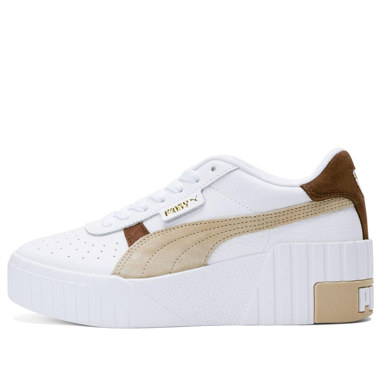 (WMNS) PUMA Cali Wedge Mix 'White Chestnut Brown' 373906-11