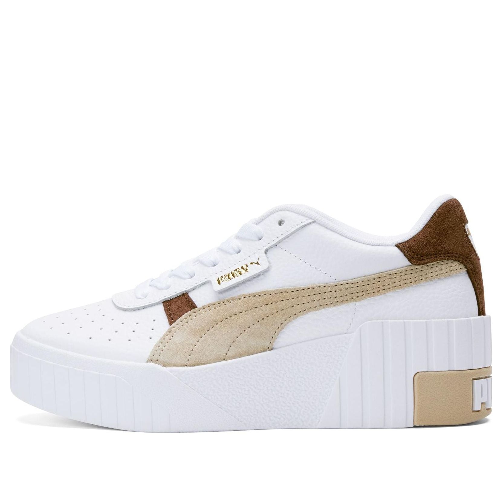 (WMNS) PUMA Cali Wedge Mix 'White Chestnut Brown' 373906-11
