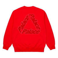 PALACE Unisex Letter Logo Round-Neck Sweatshirt Red P20CS010