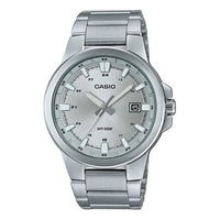 Men's CASIO ENTICER Series Minimalistic Fashion Watch Mens Silver Analog MTP-E173D-7AV