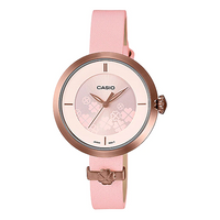 CASIO Leather Strap Dial Pink Analog LTP-E154RL-4A