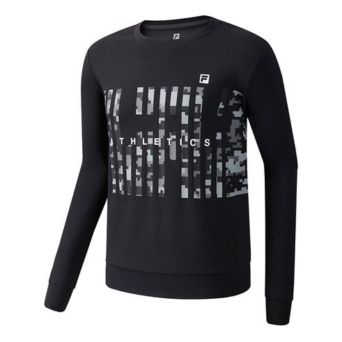 Men's FILA Athletics Chest Printing Pullover Black A11M031221F-BK