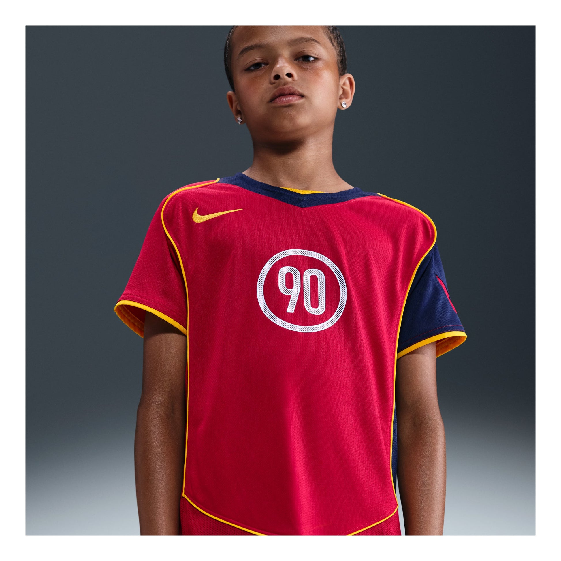 (GS) Nike Total 90 Dri-FIT Soccer Jersey 'Gym Red Navy' II9781-687