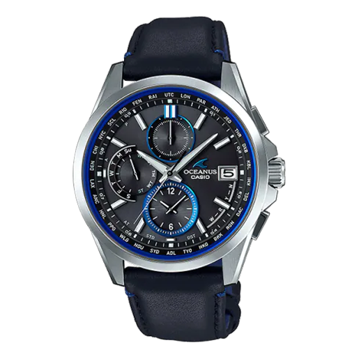 CASIO OCEANUS Leather Strap Sapphire Men's Sapphire Crystal Mens OCW-T2600L-1AJF