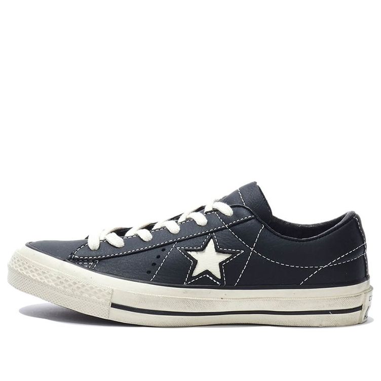 Converse One Star Leather Shoes Black/White 158989C