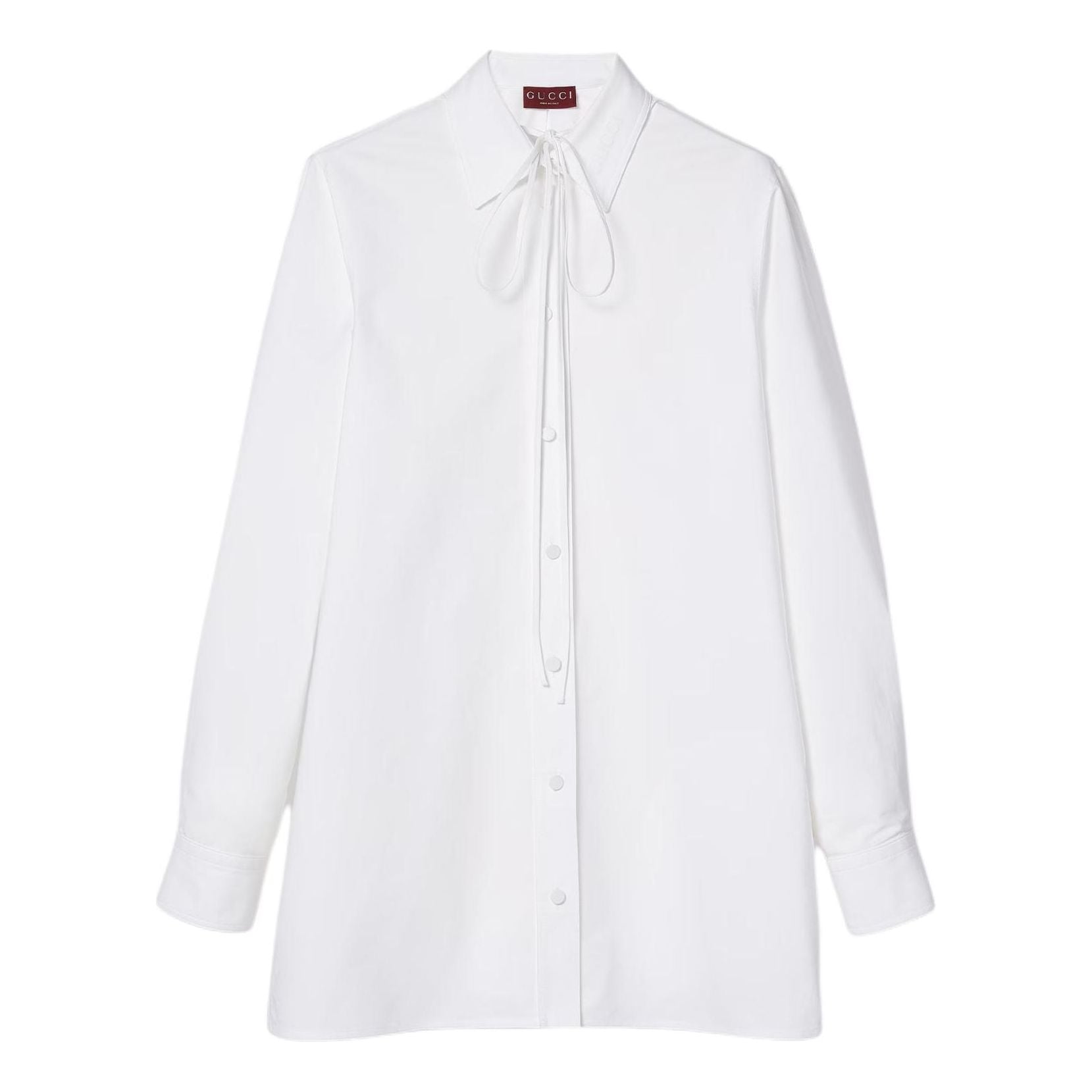 (WMNS) Gucci Heavy Cotton Poplin Shirt 'White' 785794-ZAQM6-9000