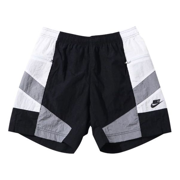 Nike Side Pocket Colorblock Casual Shorts Black White Gray CJ4937-121
