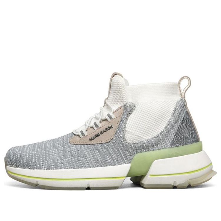 (WMNS) Skechers Split Running Shoes White/Grey/Green 69380-WMLT