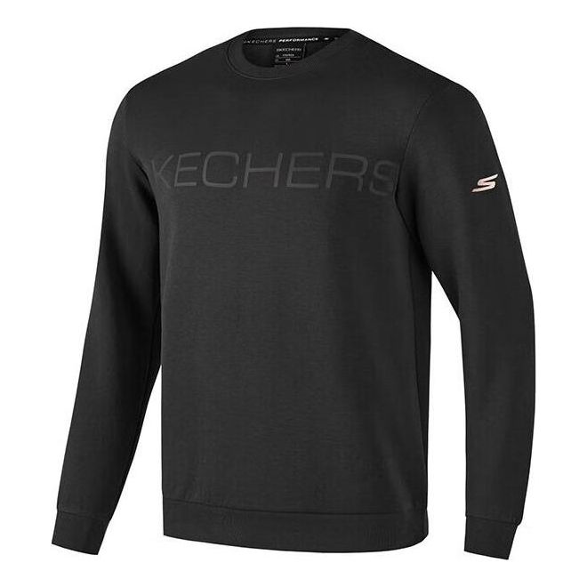 Skechers Sport Logo Printed Crew Sweater 'Black' P123M007-0018