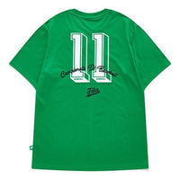 Men's FILA FUSION Baseball Sports Printing Round Neck Short Sleeve Green T-Shirt T11M132105F-GN