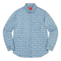 Supreme Arc Jacquard Denim Shirt 'Teal' SUP-SS22-809
