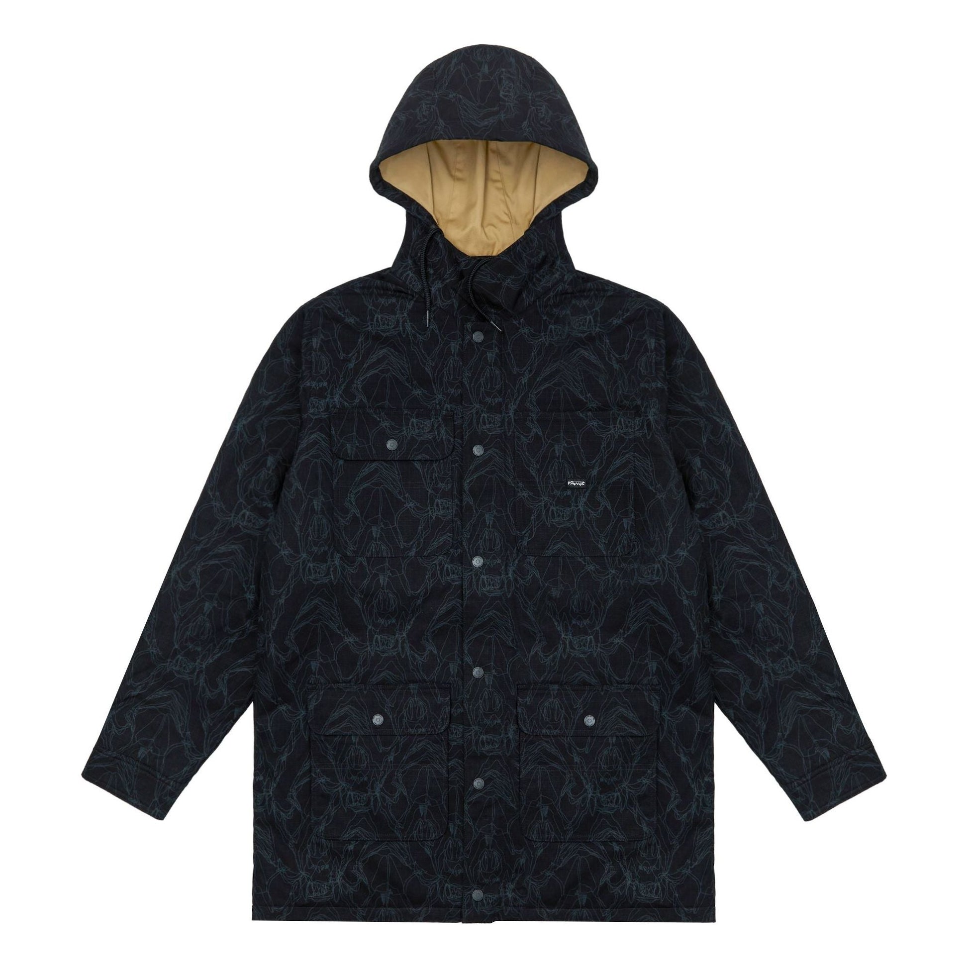 Vans x HuaTunan Unisex Medium And Long Hooded Coat Black VN0A7YI4CQP