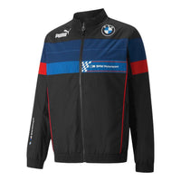 PUMA Racing Series Colorblock Woven Stand Collar Sports Jacket Black 533324-01