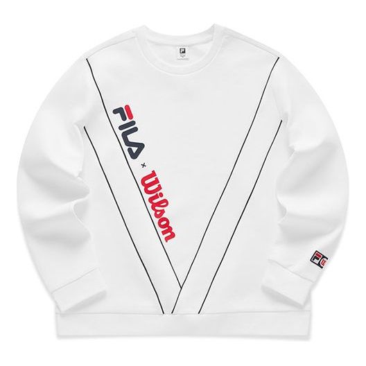 (WMNS) FILA x Wilson Crossover Sports Pullover 'White' A11W043221F-WT