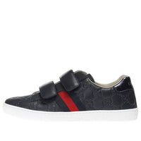 (GS) Gucci Leather Sneaker With Web 'Black' 455496-DF720-4073