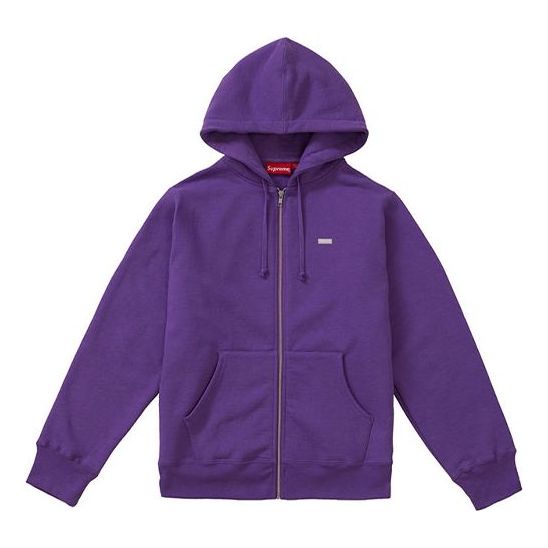 Supreme FW18 Reflective Small Box Zip Up Sweatshirt Violet SUP-FW18-1298