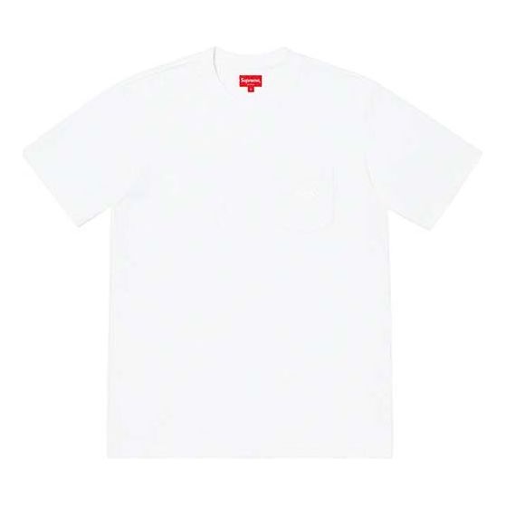 Supreme SS19 Overdyed Pocket Tee Short Sleeve Unisex White SUP-SS19-10023