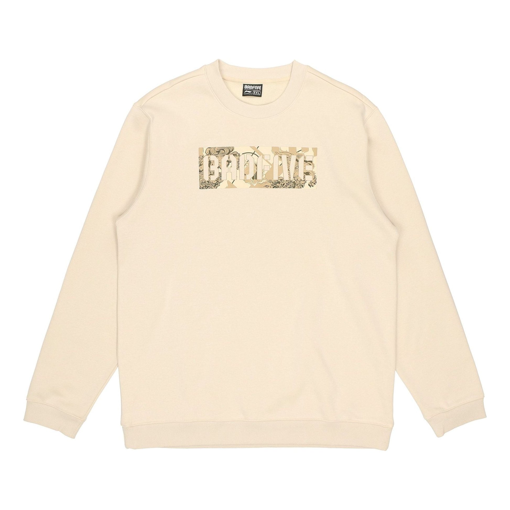 Li-Ning BadFive Graphic Sweatshirt 'Beige' AWDRB91-3