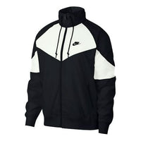 Nike Large Logo Splicing Sports Jacket Black AR2209-012