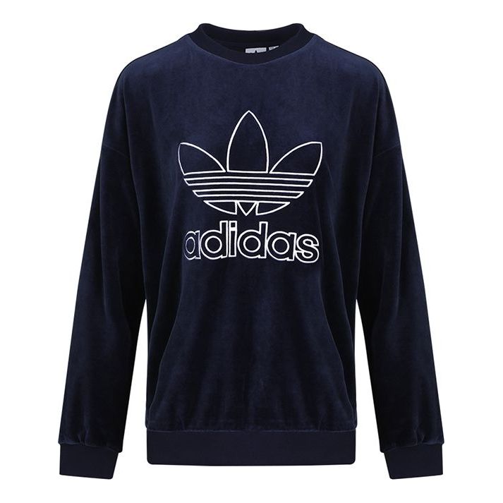 (WMNS) adidas originals Crew Round-neck Sweatshirt Blue GD2285