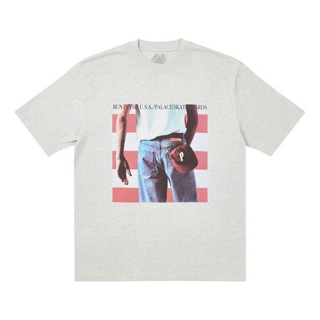 PALACE Portrait Pattern Basic Short Sleeve Unisex Gray PAL-SS21-005