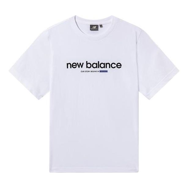 New Balance Logo Tee Asia Sizing 'White Black' 5EC26013-WT