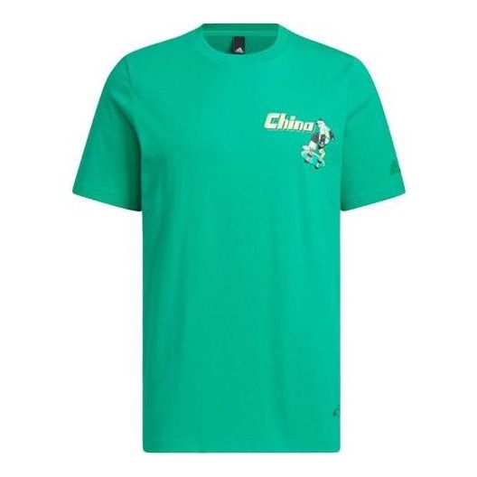 adidas CHINA GFX T-Shirts Asia Sizing 'Green' IP3963