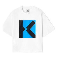 KENZO SS21 Round Neck Colorblock Short Sleeve White FB52TS6904SJ-01