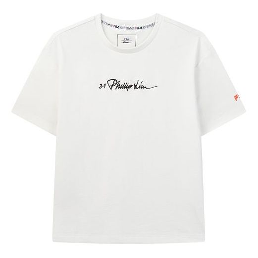 (WMNS) FILA x 3.1 Phillip Lim Short Sleeve Cozy T White F11W036106F-IV