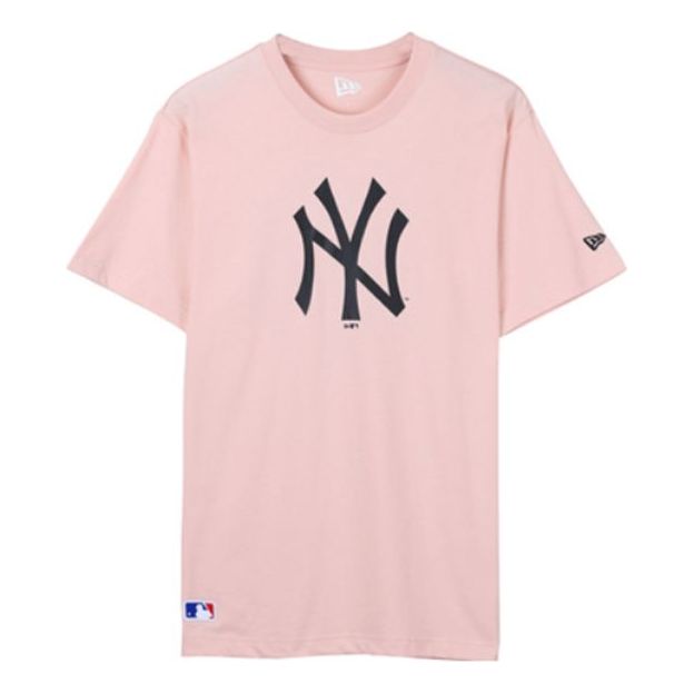 New Era MLB Large LOGO Round Neck Short Sleeve Unisex Pink 12147607