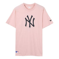 New Era MLB Large LOGO Round Neck Short Sleeve Unisex Pink 12147607