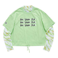 FILA FUSION Alphabet Printing Tie Dye Loose Green T11W131107F-LG