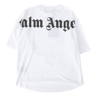 Men's PALM ANGELS Collar Back Logo Short Sleeve White PMAA002R204130350110