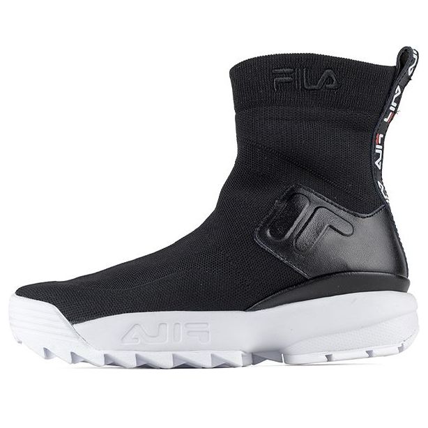 (WMNS) FILA Disruptor Stretch Trainers Black/White 5FM00703-013