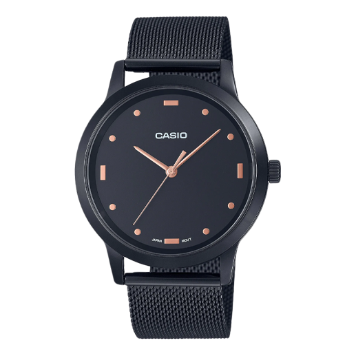 CASIO Stylish Simplicity Watch waterproof Black Pink Metallic Strap MTP-2022VMB-1C