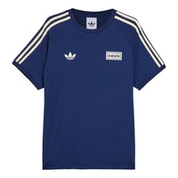 adidas Tour Three Stripe T-Shirt 'Night Indigo Cream White' KW6282