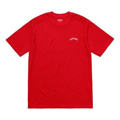 Supreme SS18 Mesh Arc Logo Tee Red Short Sleeve SUP-SS18-0128