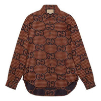 Gucci Maxi GG Gingham Wool Shirt 'Red Blue' 756842-ZAOBM-6253