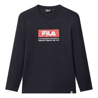 Men's FILA Sports Pure Cotton Long Sleeves Blue T-Shirt F11M048201F-NV
