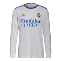 adidas Real Madrid 21/22 Long Sleeve Home Jersey Asia Sizing 'White Blue' GR3989