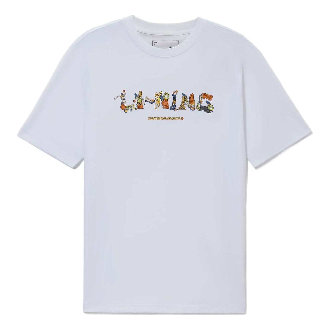 Li-Ning Hoops Graphic T-shirt 'White' AHSSD65-1