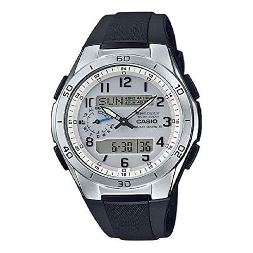 CASIO Solar Powered Mens White Analog/Digital Combo WVA-M650-7AJF