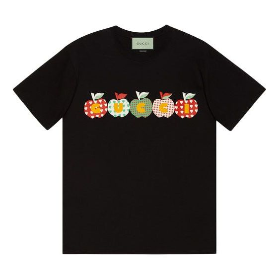 Gucci FW21 Apple Short Sleeves Tee 'Black' 548334-XJDNA-1082