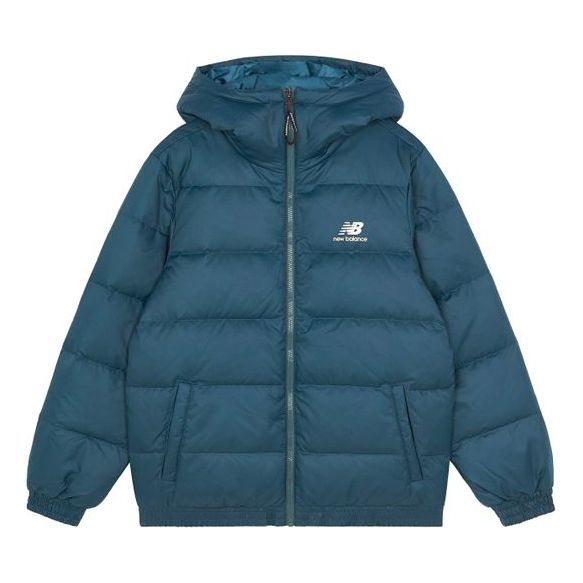 New Balance Logo Casual Down Jacket Asia Sizing 'Teal' AMJ13336-AT