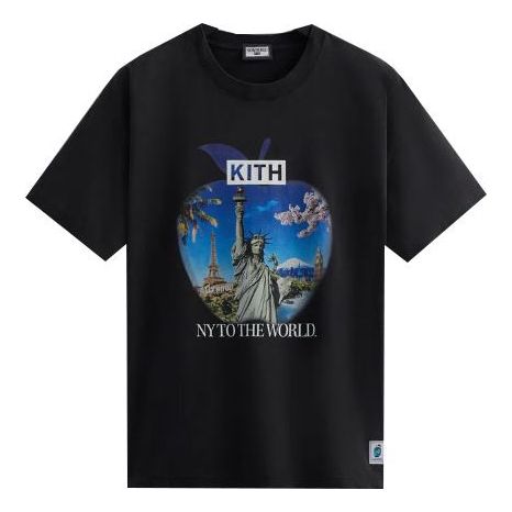 KITH New York to the World Souvenir Vintage Tee 'Black' KHM031271-001