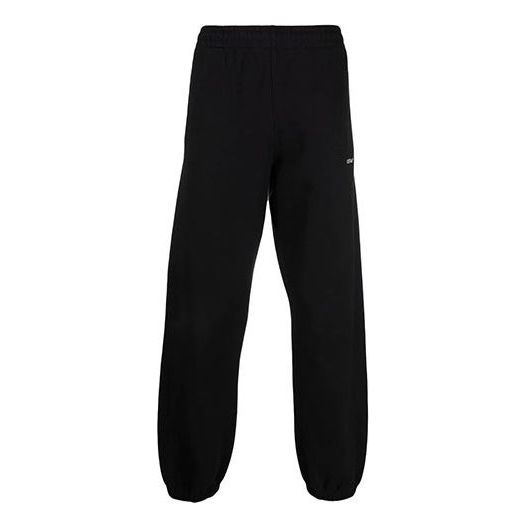 Men's Off-White FW21 Arrow Pattern Sports Pants/Trousers/Joggers Black OMCH029F21FLE0031084