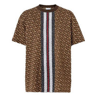 Burberry Exclusive Logo Striped Printed Loose Cotton Brown 80184331