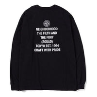 NEIGHBORHOOD Pattern Alphabet Logo Printing Long Sleeves Black 201PCNH-LT09-BK
