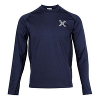 Men's KENZO SS21 Logo Pattern Printing Solid Color Long Sleeves Navy Blue 5TS0244JS-77